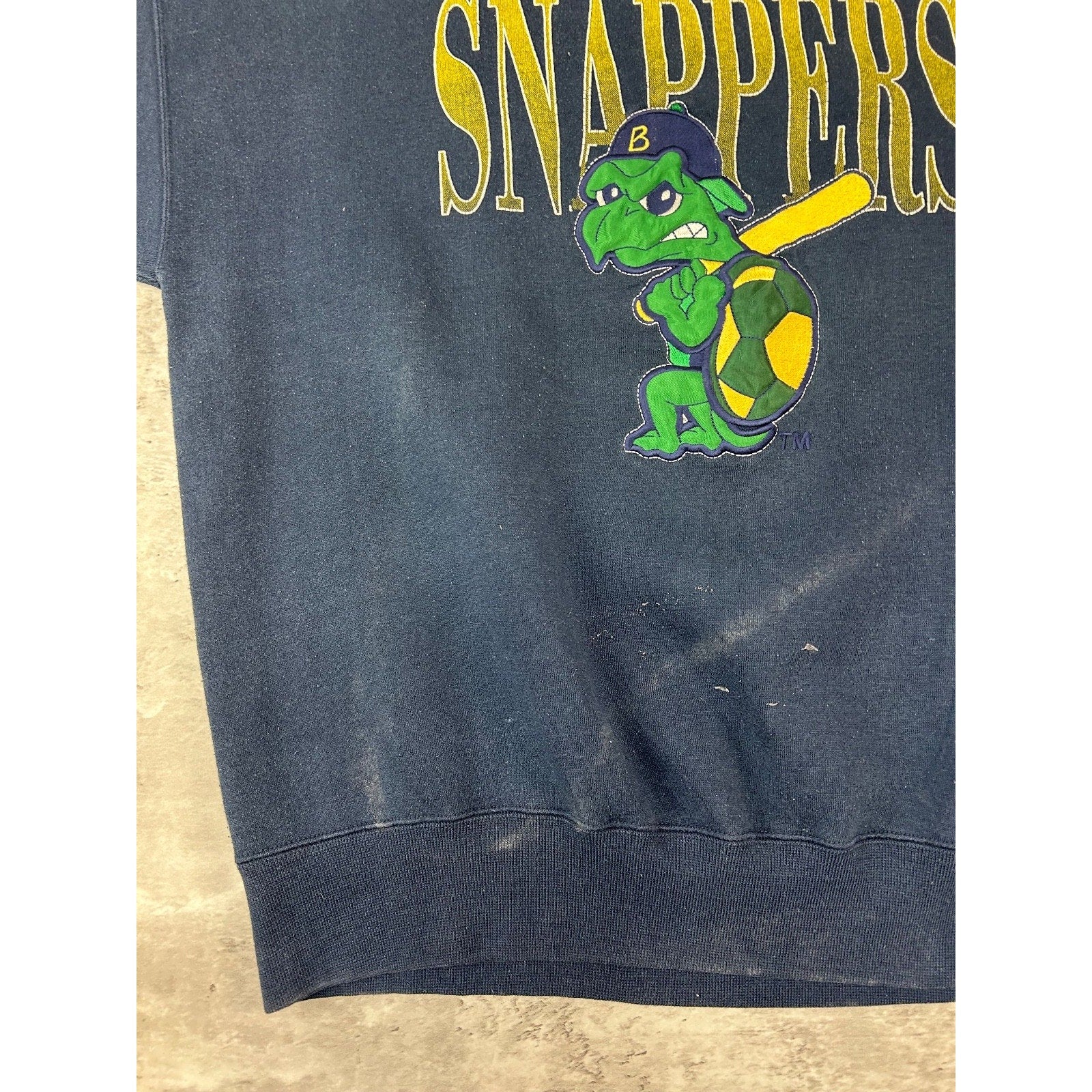 Vintage 90s Beloit Snappers MiLB Graphic Spellout Baseball Sweatshirt Size XL