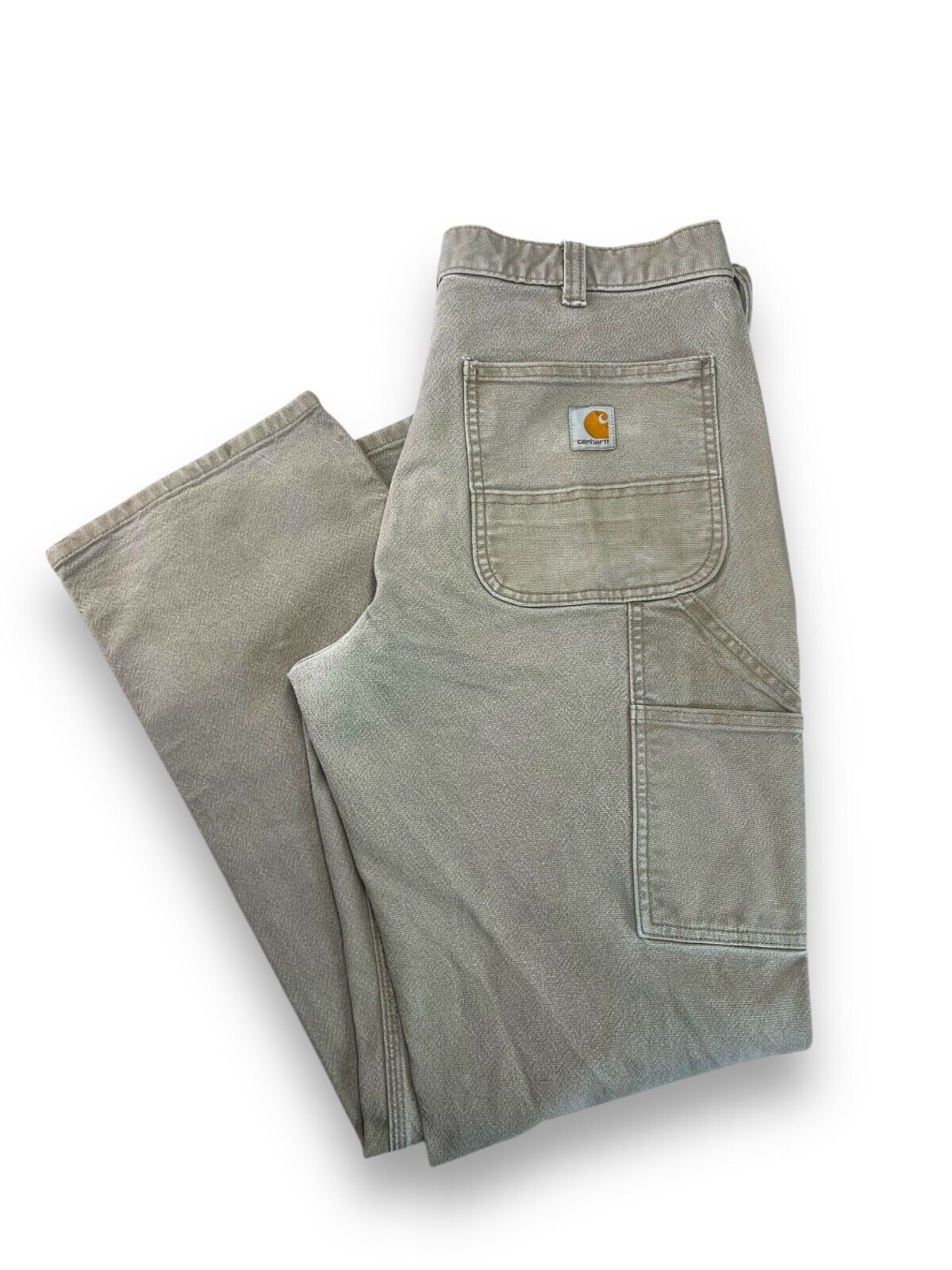 Carhartt Relaxed Fit Canvas Workwear Carpenter Pants Size 33W Tan