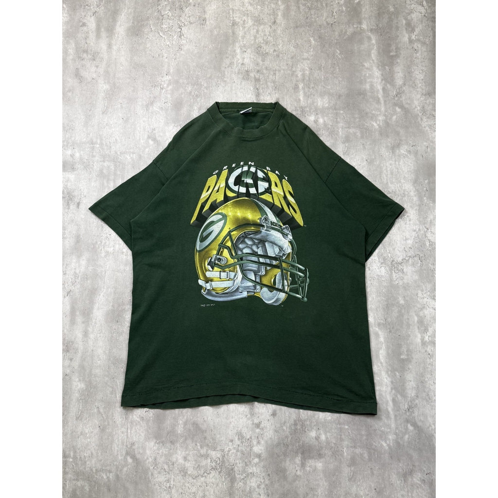 Vintage 1995 Green Bay Packers NFL Helmet Graphic Football T-Shirt Size XL