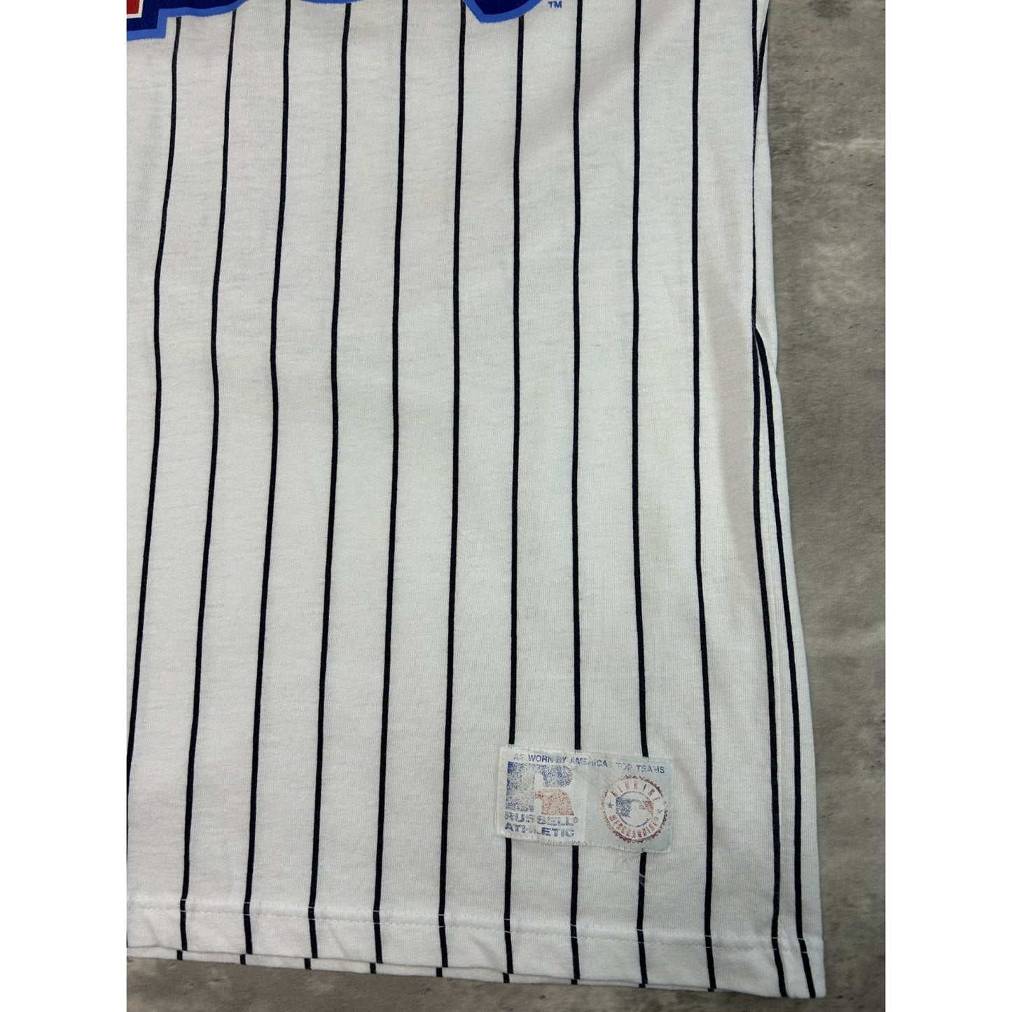 Vintage 1997 Los Angeles Angels MLB Pinstripe Russell Athletic Jersey Sz Medium