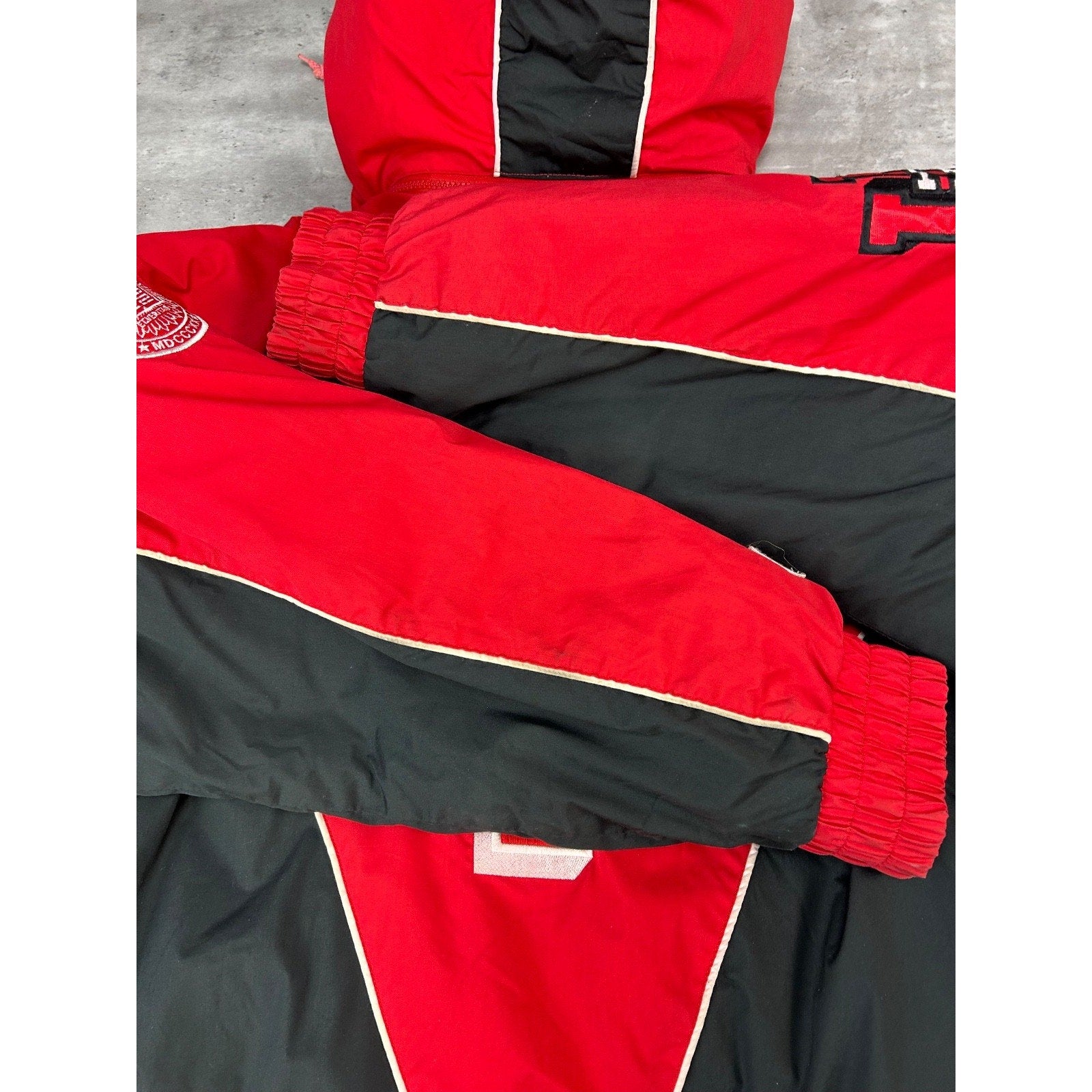 Vintage 90s Indiana Hoosiers NCAA Insulated Full Zip Hooded Jacket Size 2XL