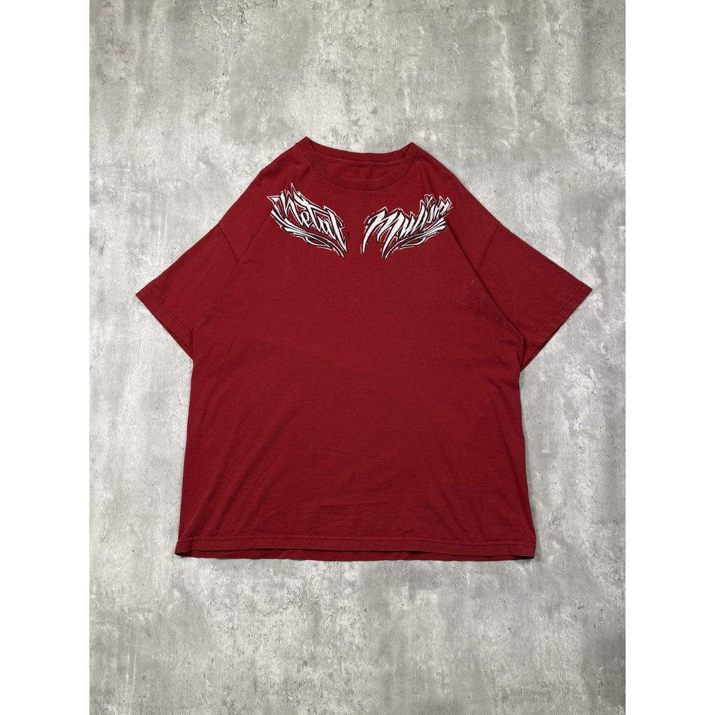 Vintage Y2K Metal Mulisha Graffiti Graphic Spellout T-Shirt Size 2XL