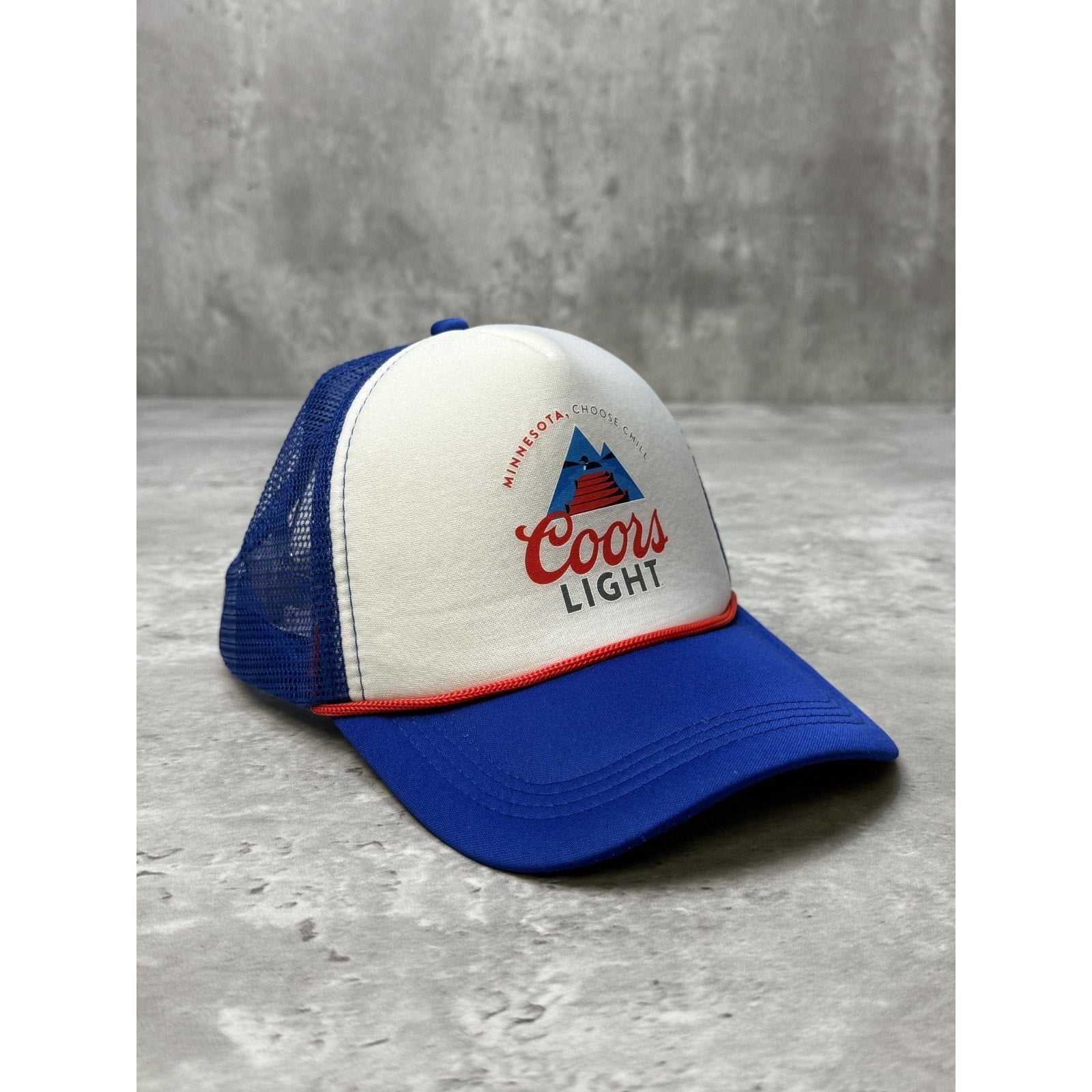 Vintage Coors Light Graphic Logo Beer Promo Snapback Trucker Hat OSFA