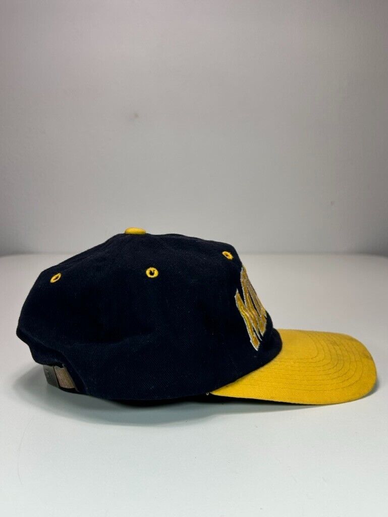 Vintage 90s Michigan Wolverines NCAA Starter Arc Spellout Strapback Hat OSFA