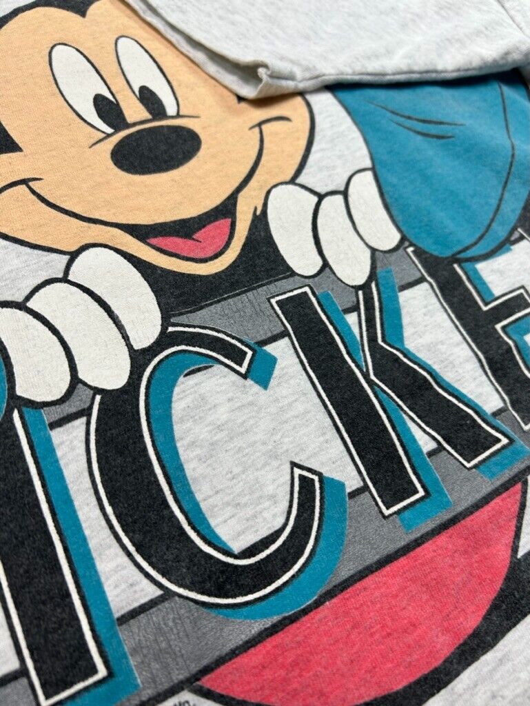 Vintage 90s Mickey Mouse Iowa Disney Cartoon Character Graphic T-Shirt Size XL