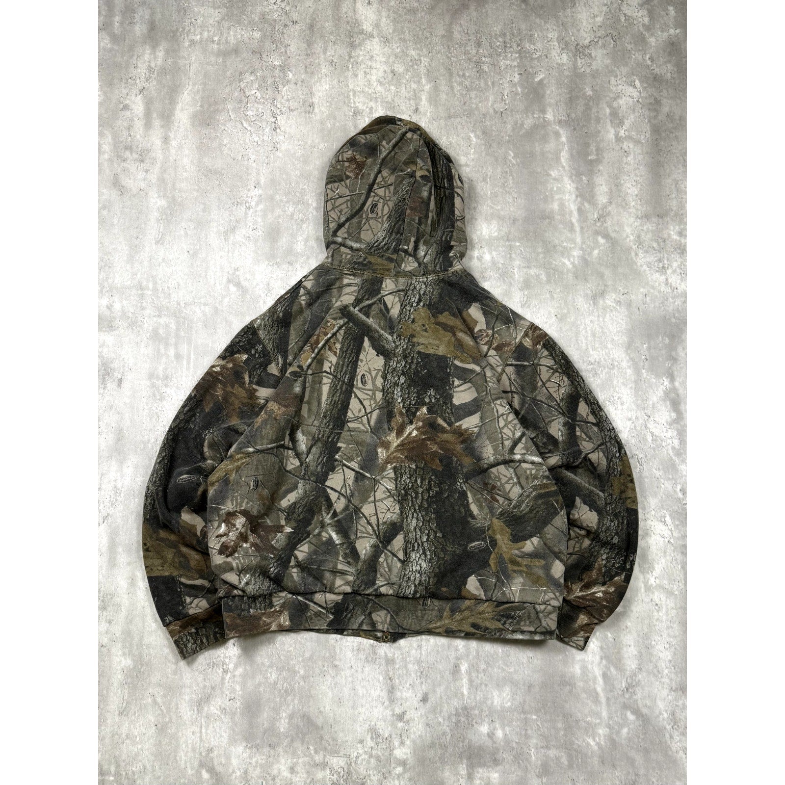 Vintage Outfitters Ridge Realtree Hardwoods Reversible Hooded Sweatshirt Size XL