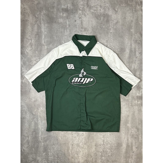 Vintage Dale Earnhardt Jr #88 NASCAR Amp Energy Button Up Shirt Size XXL