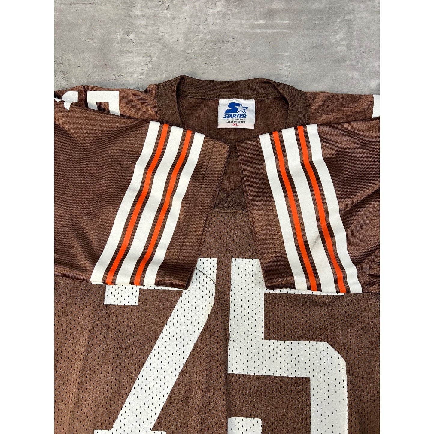 Vintage 1998 Lomas Brown #75 Cleveland Browns NFL Football Jersey YOUTH XL