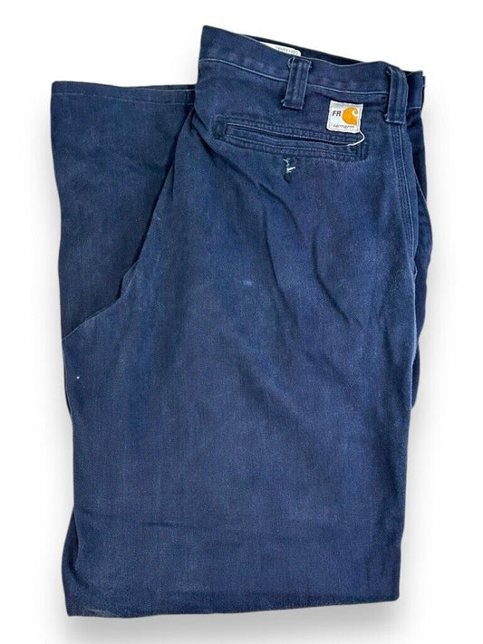 Vintage Carhartt FR ARC2 Chino Style Work Wear Pants Size 34W Blue