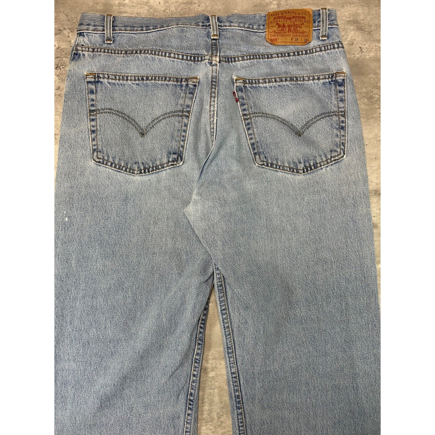 Vintage 90s Levis 505 Red Tab Light Wash Denim Pants Size 36