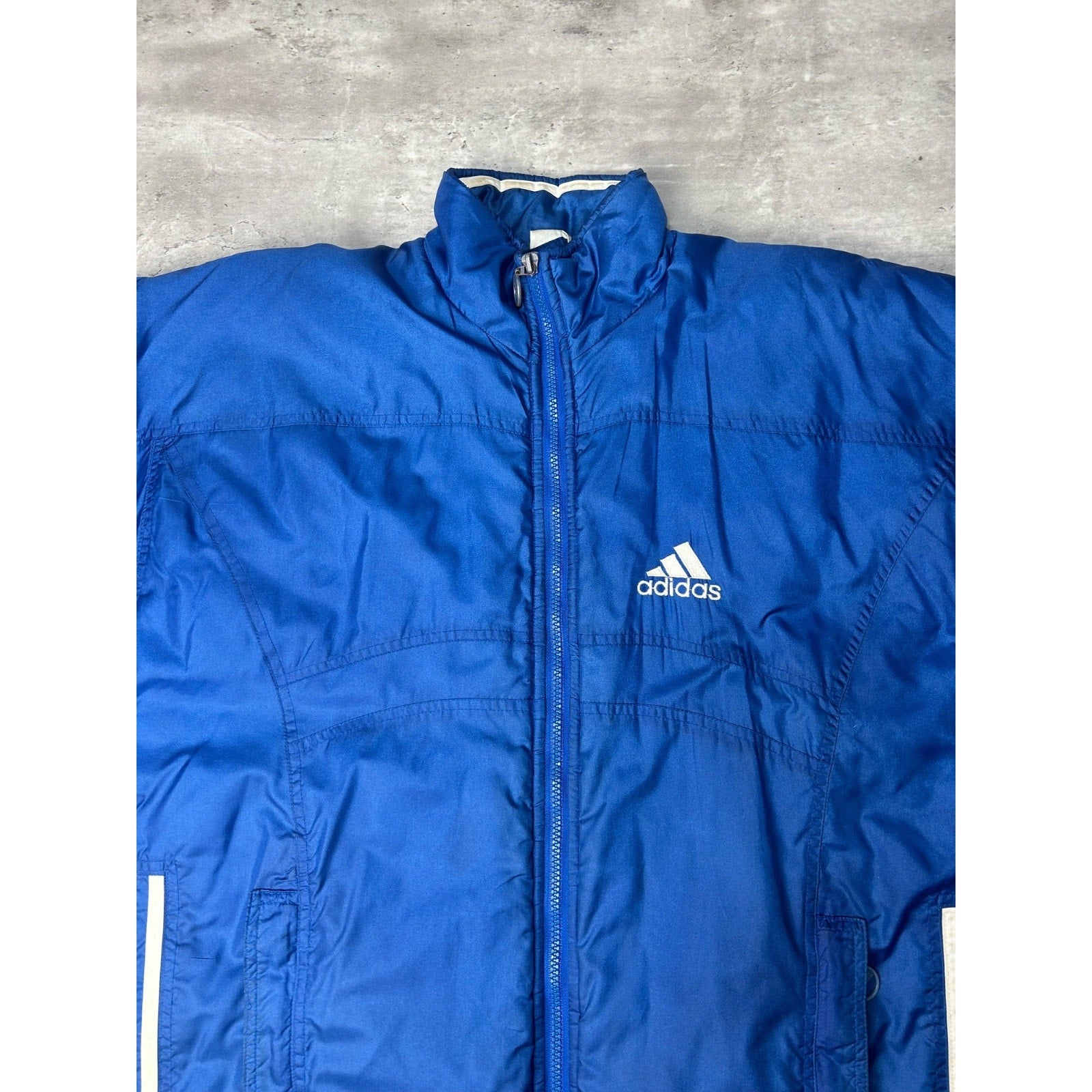 Vintage 90s Adidas Embroidered Logo Insulated Full Zip Jacket Size XL