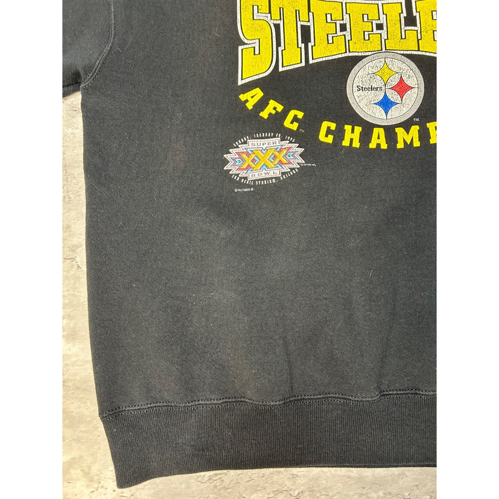 1996 Pittsburgh Steelers NFL AFC Champs Super Bowl XXX Sweatshirt Size Large