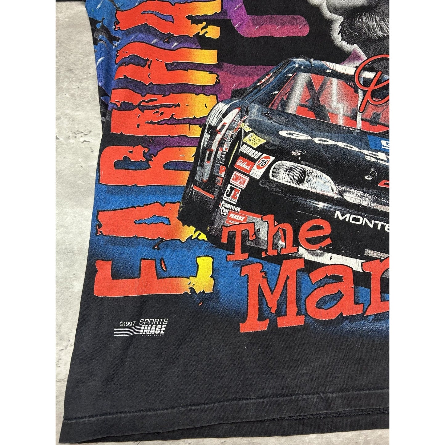 Vintage 1997 Dale Earnhardt #3 The Man Nascar Racing AOP T-Shirt Size Large
