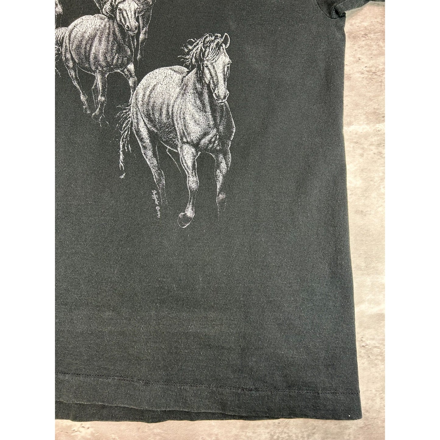 Vintage 1991 Frankenmuth Michigan Horse Equestrian Graphic T-Shirt Size XL