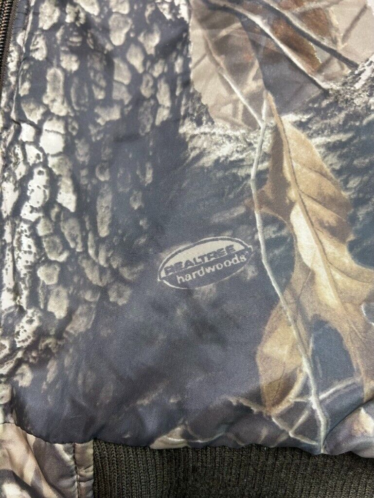 VTG Real Tree Hardwoods Camo Quilted Insulated Reversible Hunting Jacket Size XL