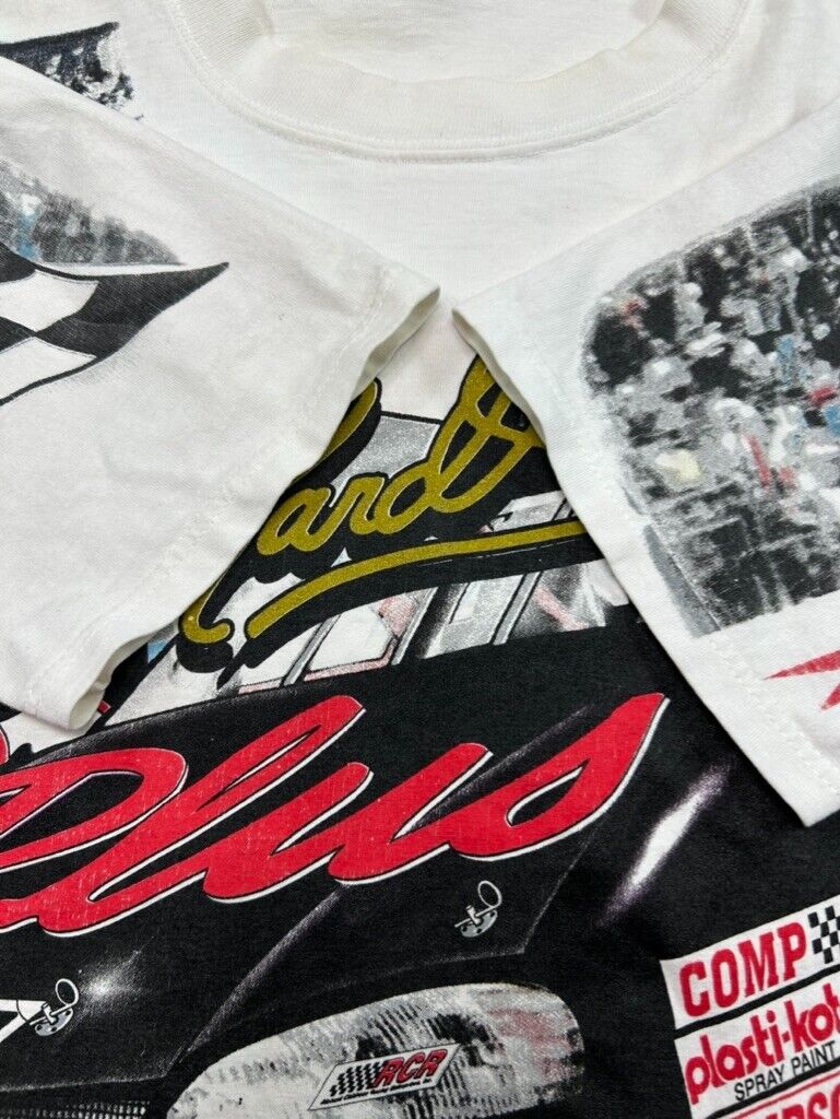 Vintage 90s Dale Earnhardt Nascar Daytona 500 Champ AOP T-Shirt Size Medium