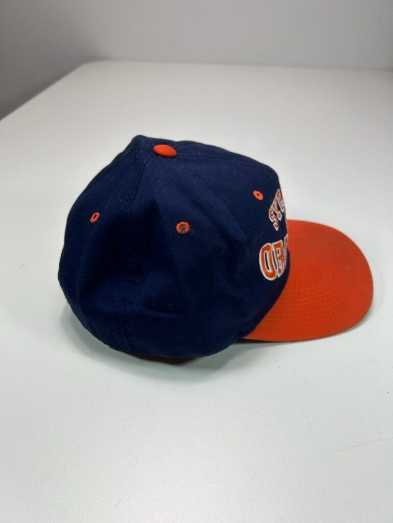 Vintage 90s Syracuse Orangemen NCAA Embroidered Spellout Snapback Hat OSFA