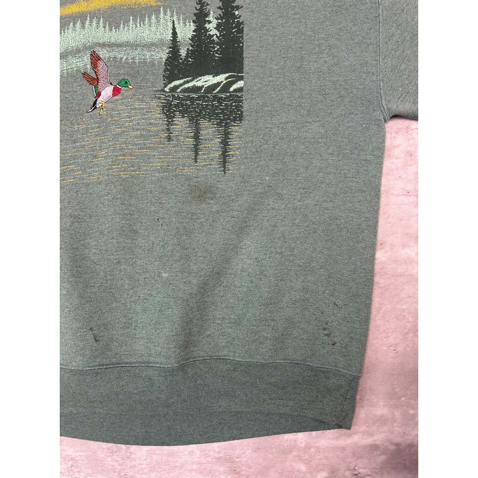 Vintage 90s Minnesota Duck Nature Graphic Wildlife Destination Sweatshirt Sz XL