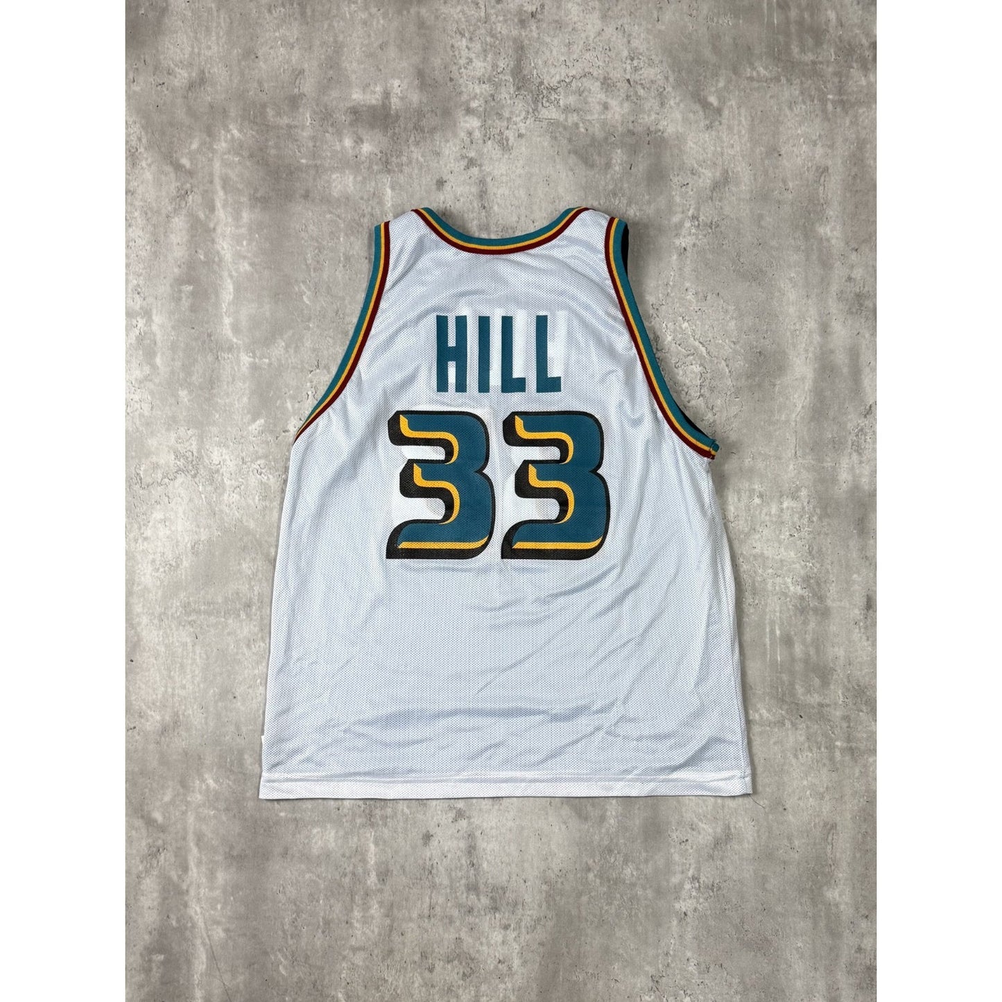 Vintage 90s Grant Hill #33 Detroit Pistons NBA Reversible Champion Jersey Sz XL