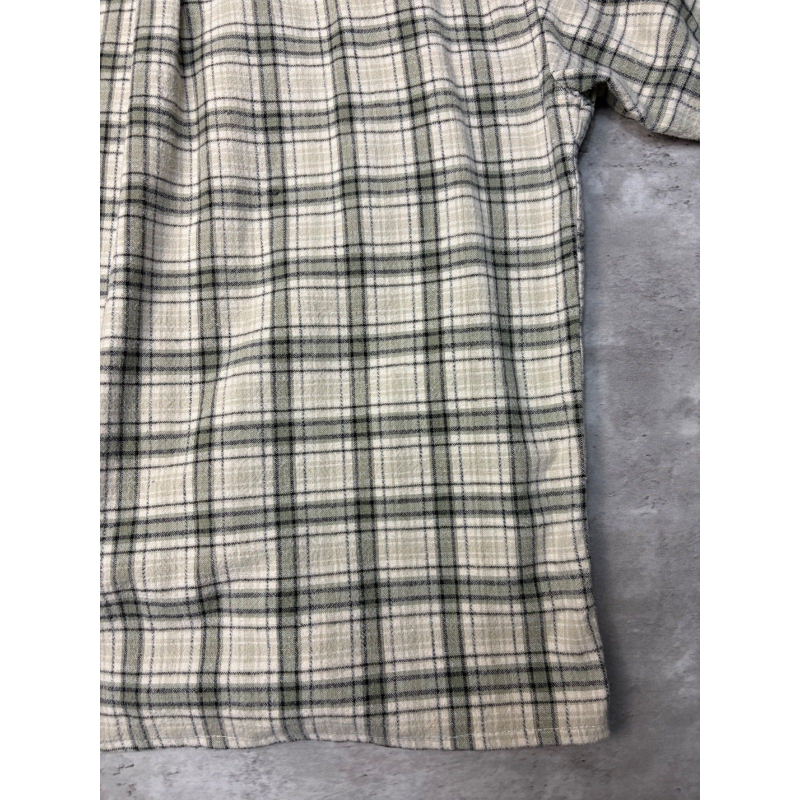 VTG Point Zero Single Pocket Plaid Reworked Cropped Button Up Shirt Size Large