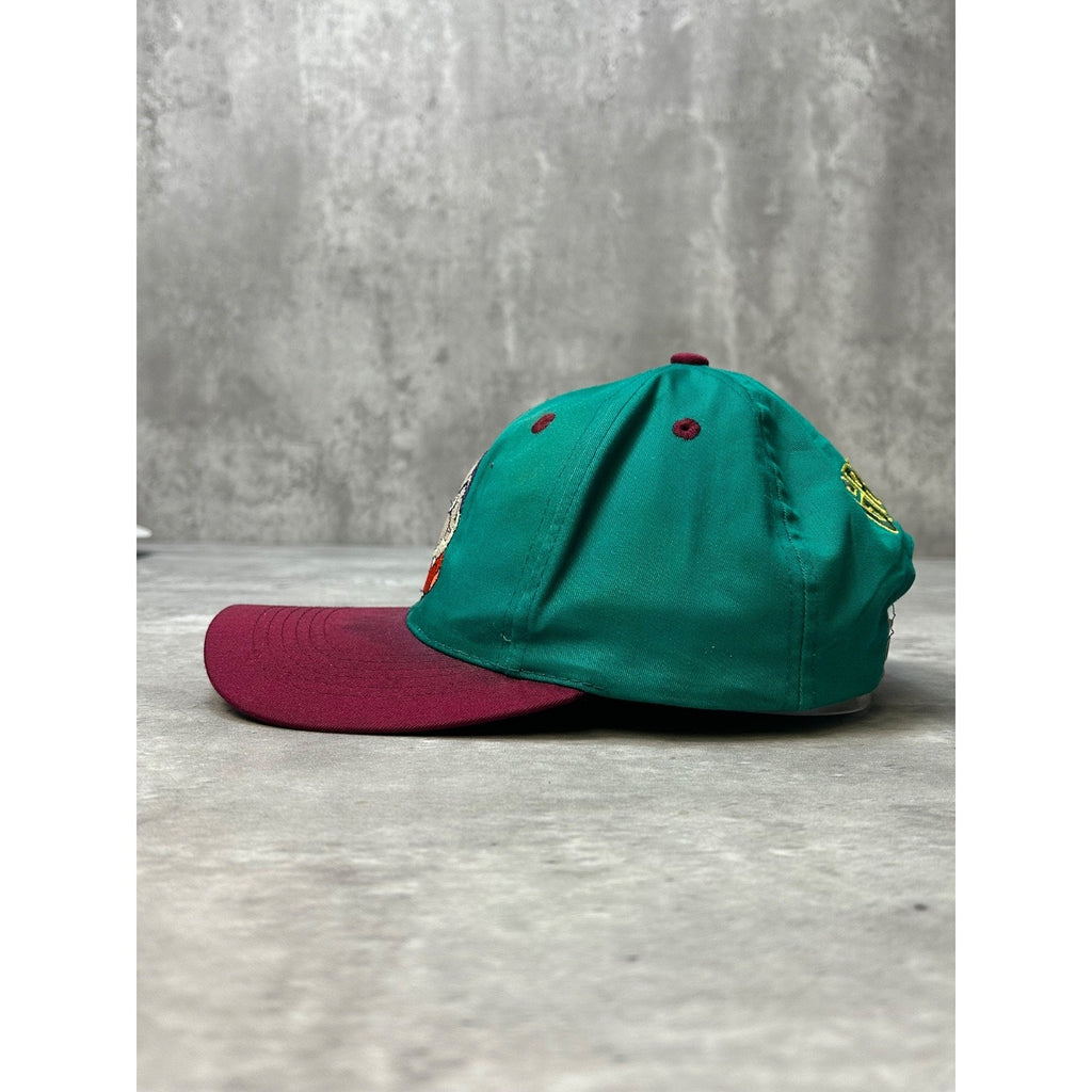 Vintage 90s Disney Grumpy Dwarf Embroidered Cartoon Snapback Hat YOUTH OSFA
