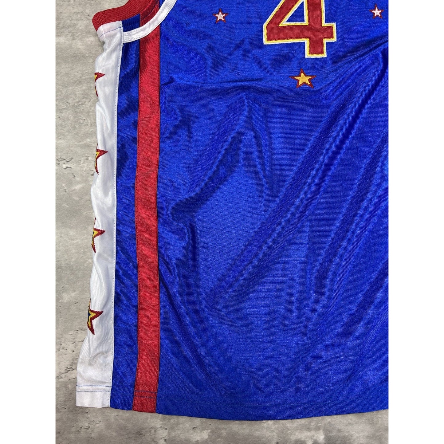 Vintage Harlem Globetrotters Flight Time #4 Basketball Jersey Size Small