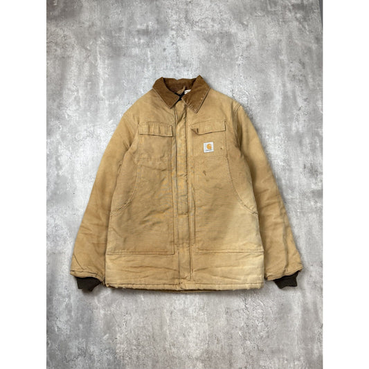 Vintage Carhartt Insulated Canvas Workwear Arctic Jacket Size XL Beige