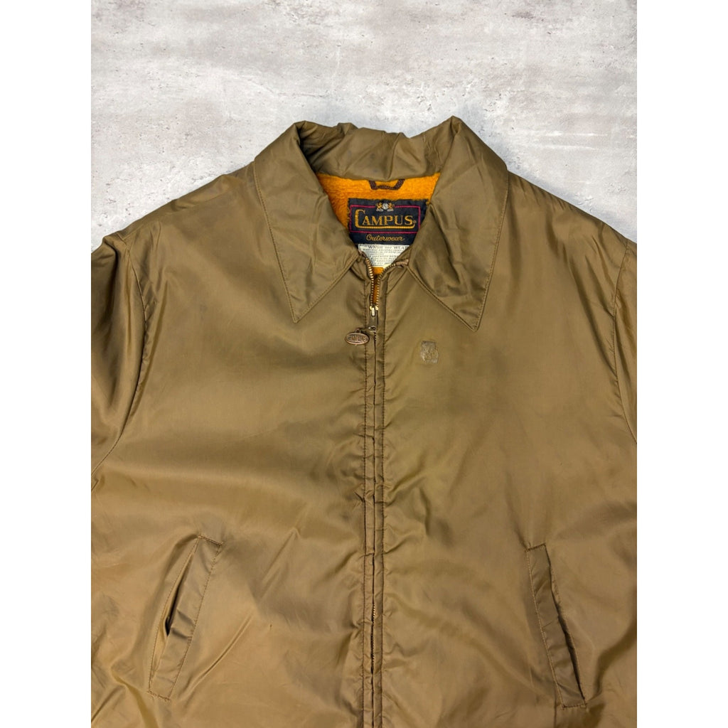 Vintage 1960s/70s Campus Fleece Lined Harrington Bomber Jacket Size Large
