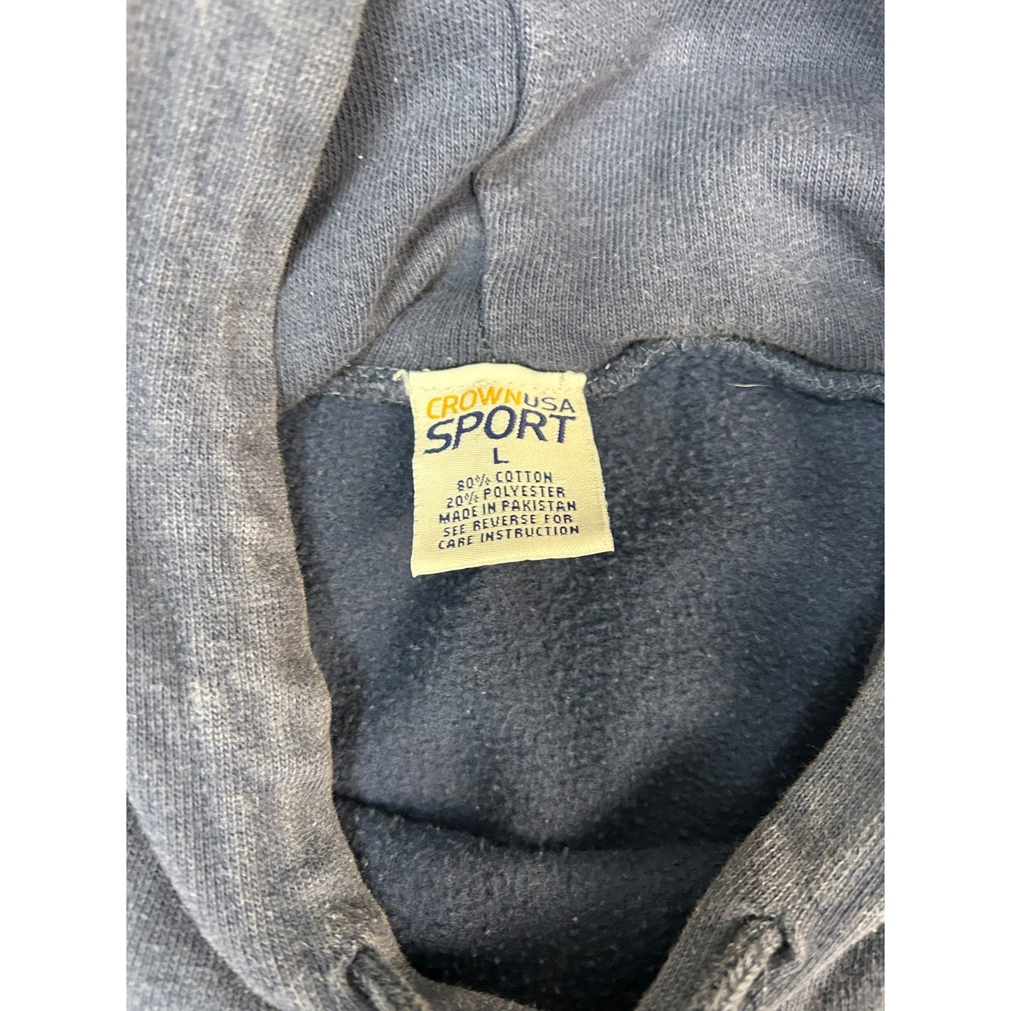 Vintage Illinois Fighting Illinis NCAA Graphic Spellout Hooded Sweatshirt Large