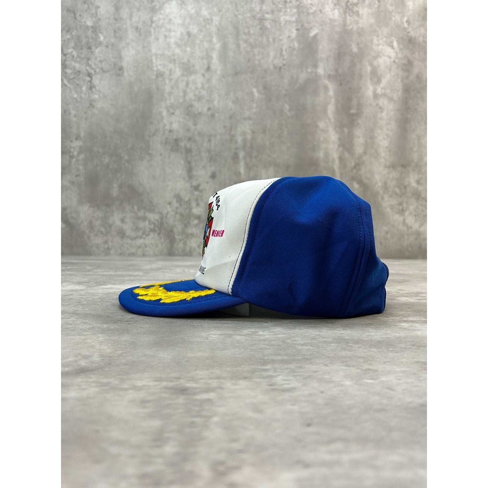 Vintage 80s VFW Life Member Scrambled Eggs Trucker Snapback Hat OSFA