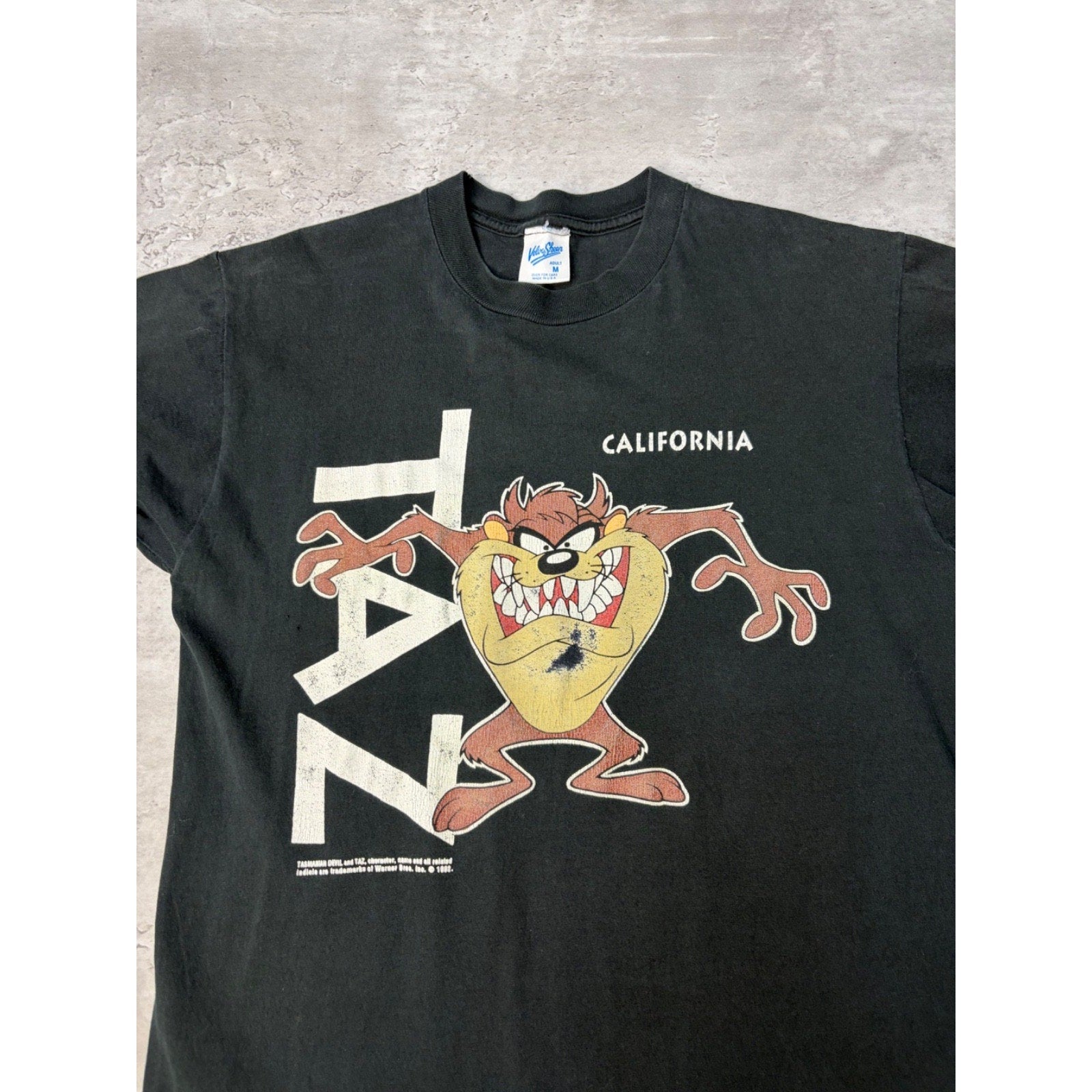 1992 Looney Tunes Taz California Cartoon Graphic Destination T-Shirt Size Medium