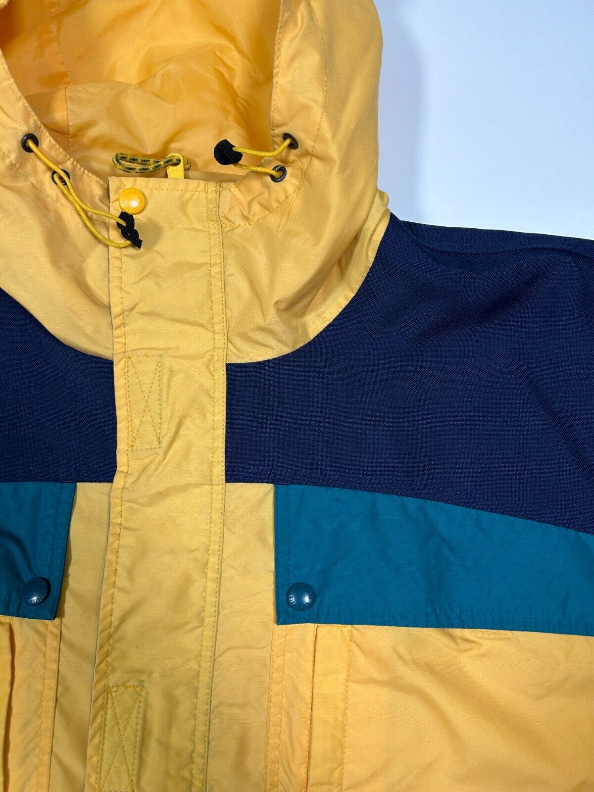 Vintage 90s Columbia Ascent 1/2 Zip Tri Colour Anorak Windbreaker Jacket Sz XL