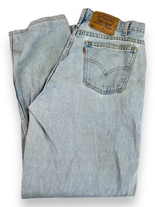 Vintage 80s/90s Levis 560 Orange Tab Light Wash Denim Pants Size 33