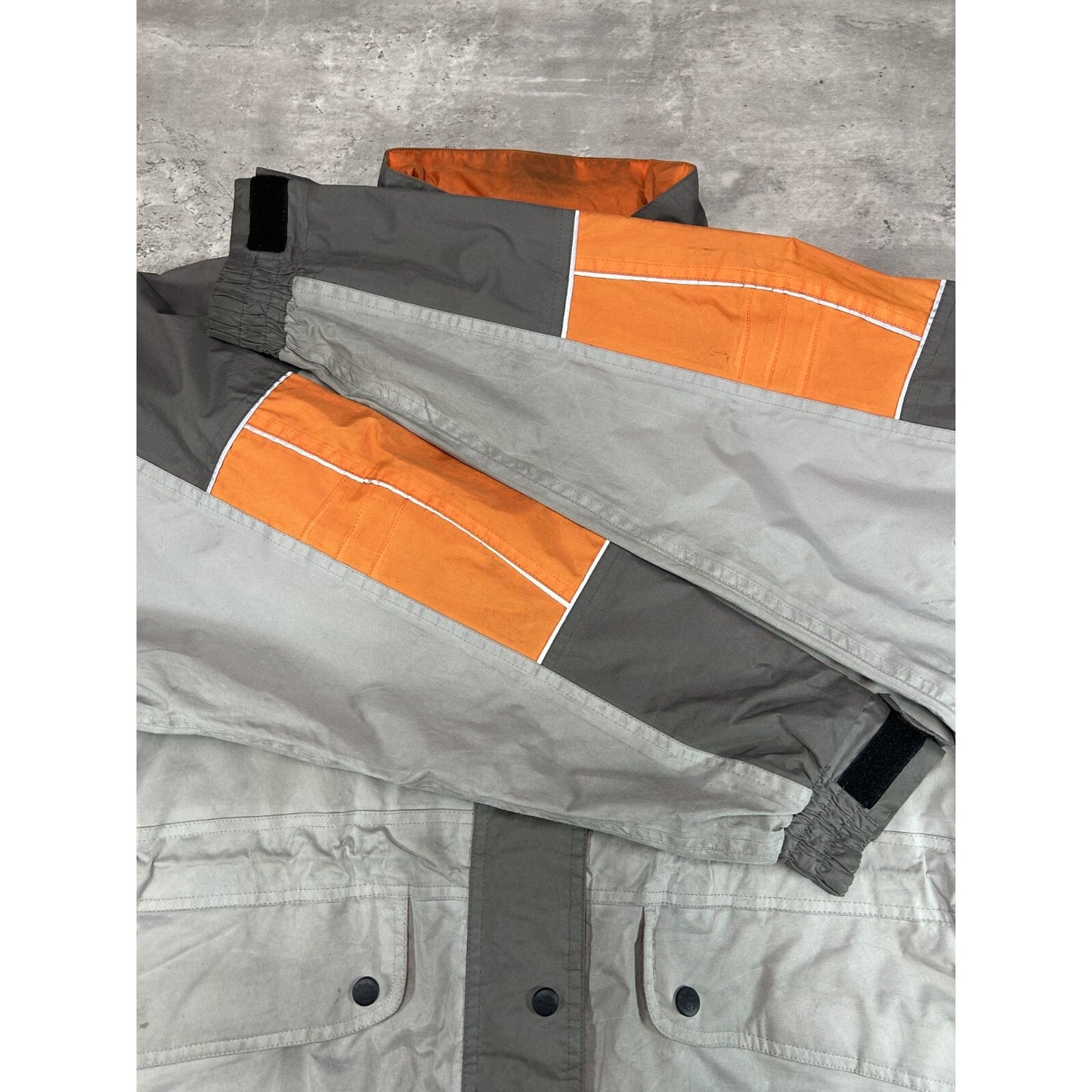 Vintage Y2K Harley Davidson Graphic Spellout Nylon Full Zip Jacket Size XL