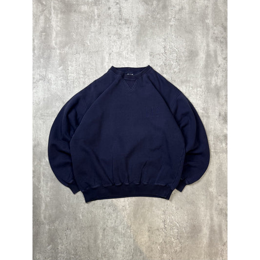 Vintage 90s Gap Tonal Embroidered Spellout Crewneck Sweatshirt Size Large