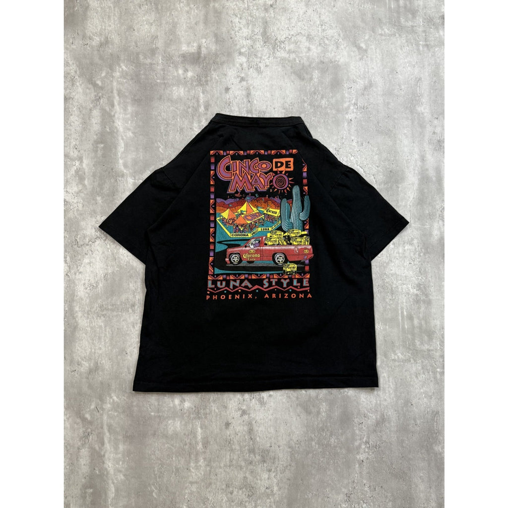 Vintage 90s Cinco De Mayo Arizan 1/4 Graphic Destination T-Shirt Size Large