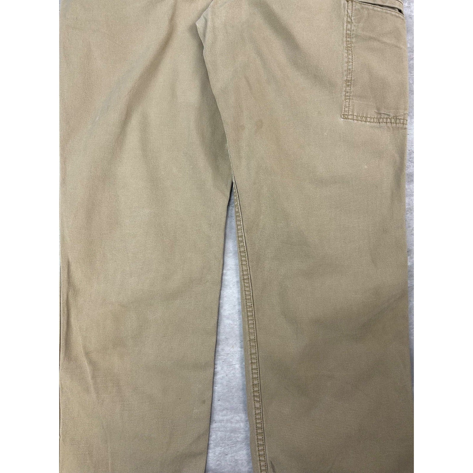 Carhartt Relaxed Fit Canvas Workwear Beige Carpenter Pants Size 37