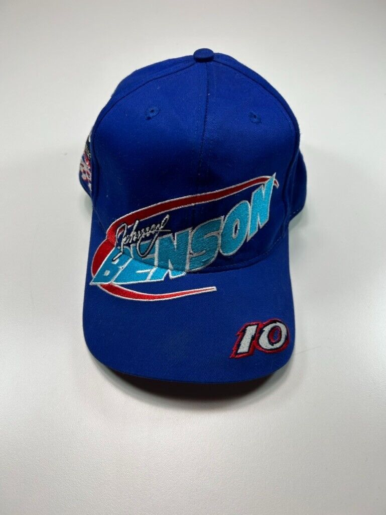 Vintage Johnny Benson #10 Embroidered Nascar Snapback Hat OSFA