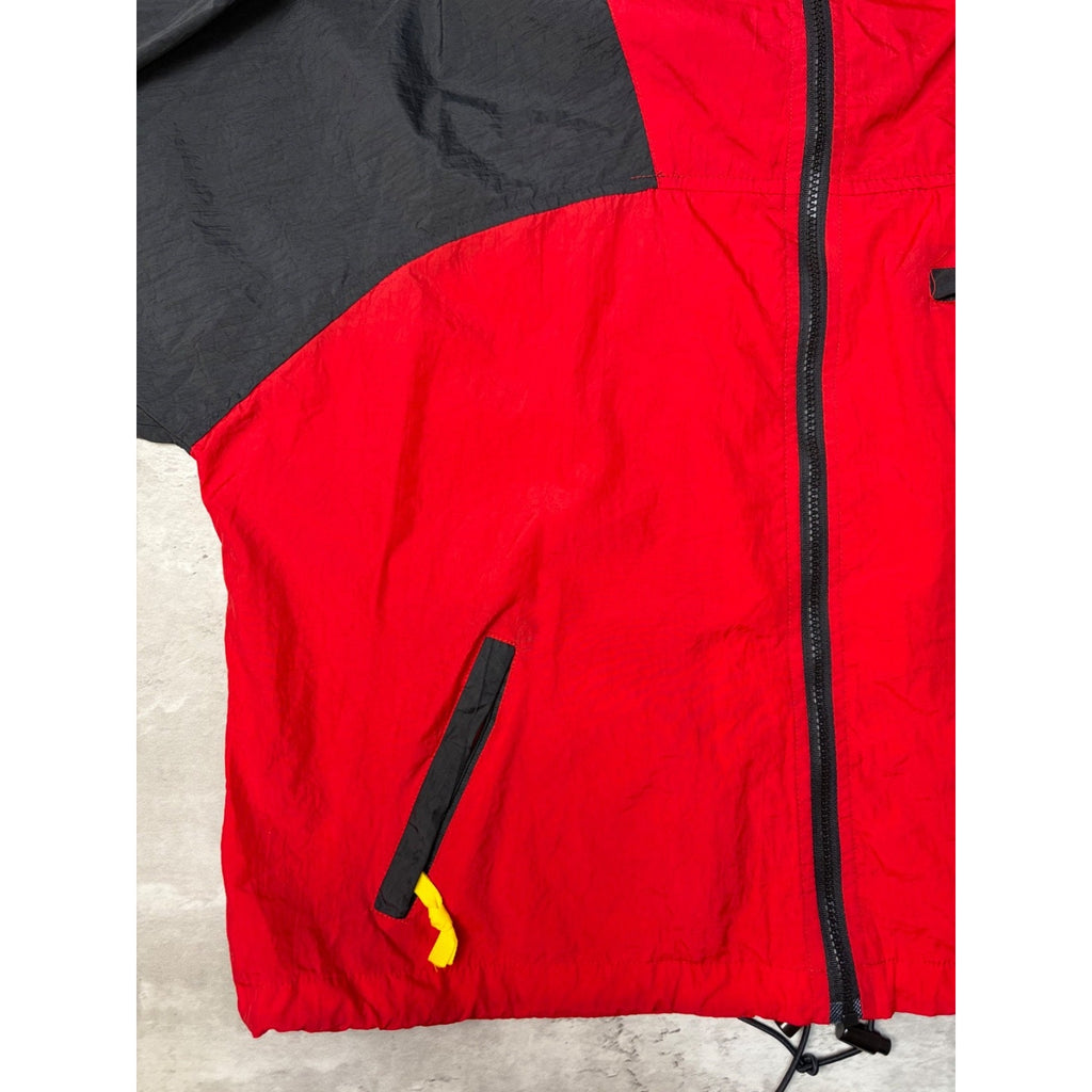 Vintage 90s Marlboro Adventure Team Two Tone Hooded Windbreaker Jacket Sz Large