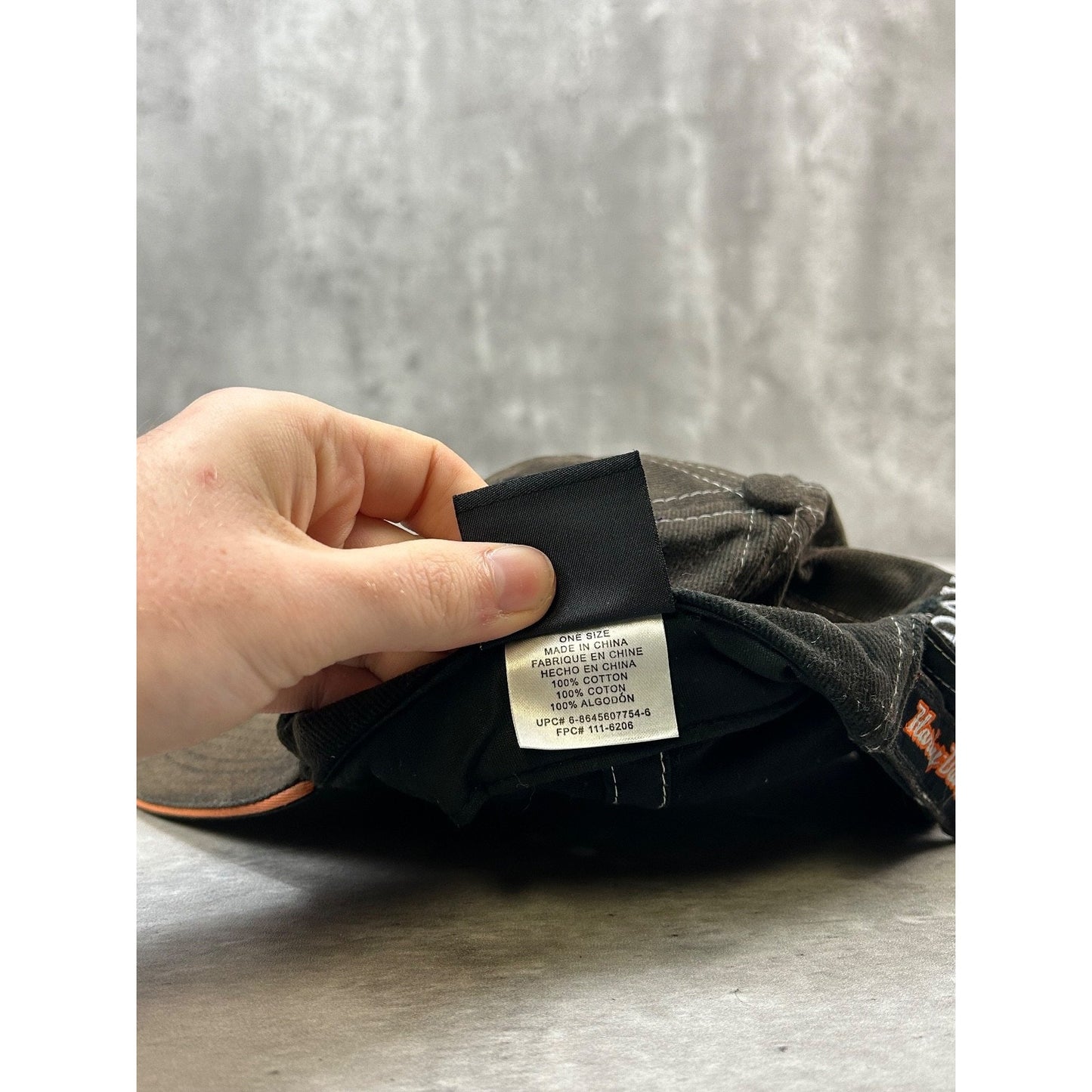 Vintage 2000s Harley Davidson Embroidered Winged Logo Strapback Hat OSFA