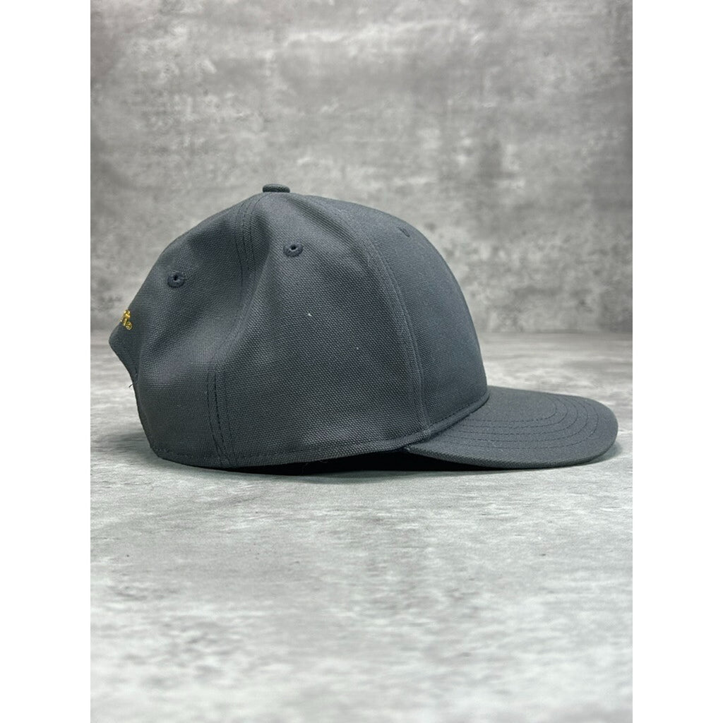 Carhartt Canvas Workwear Embroidered Patch Snapback Hat OSFA Gray