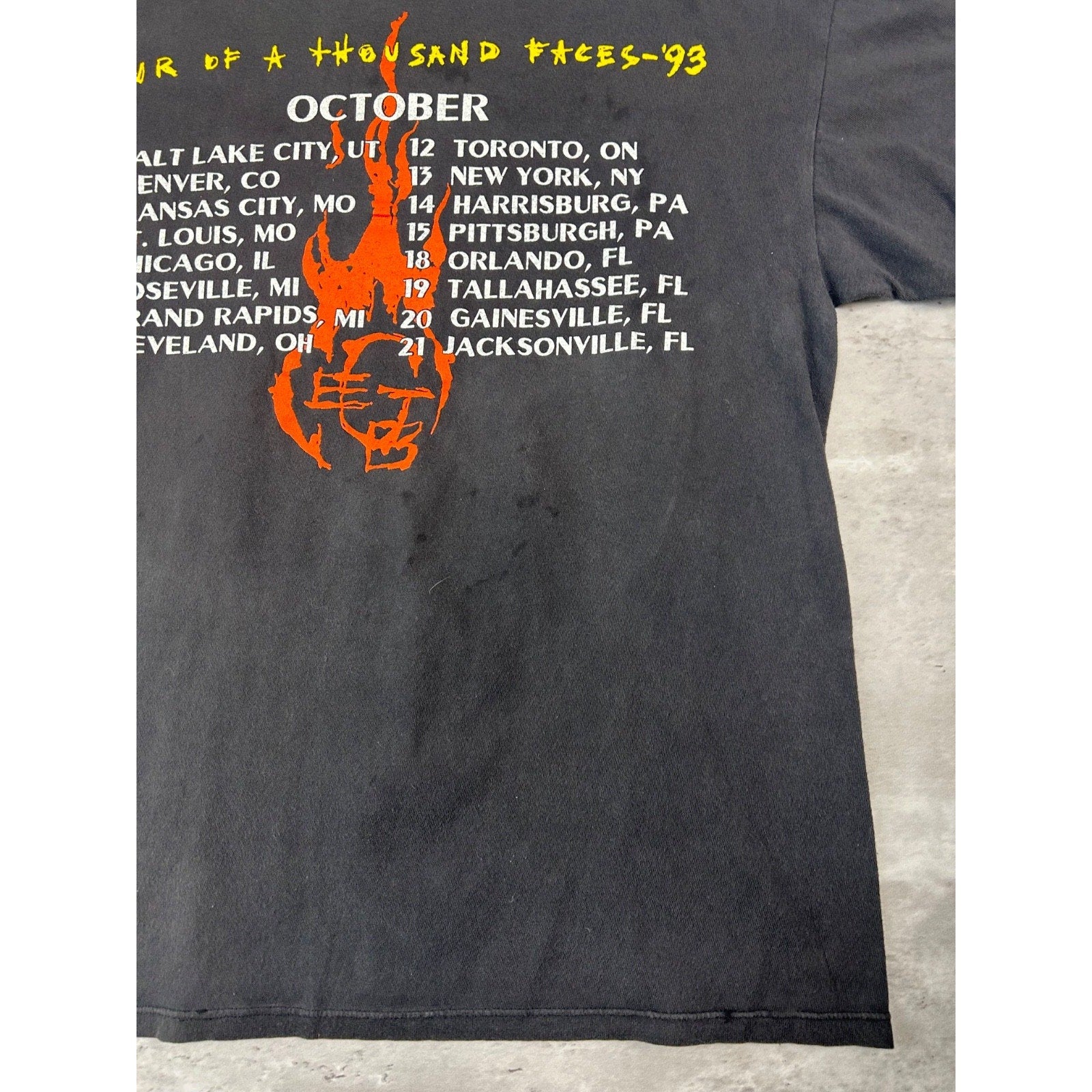 Vintage 90s The Eric Gales Band Tour Of A Thousand Faces Music T-Shirt Sz Large
