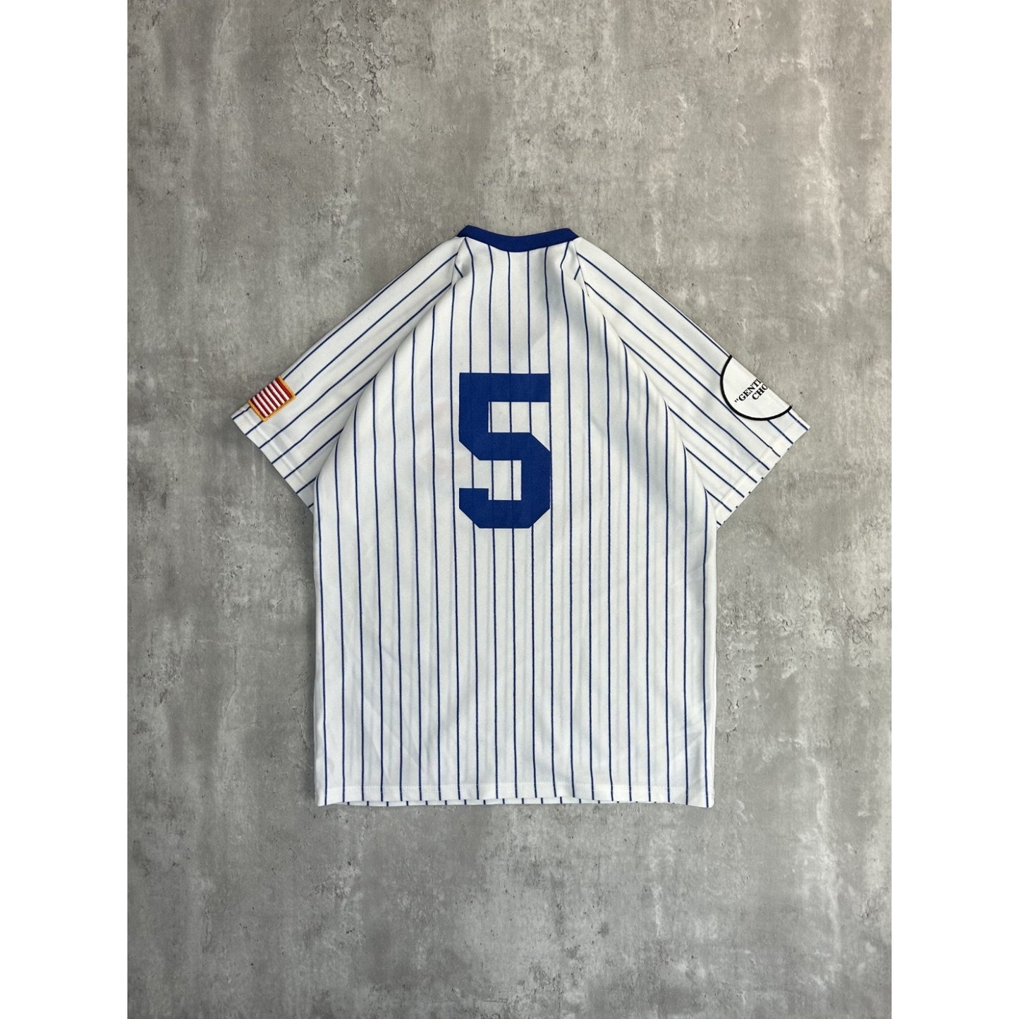 Vintage 90s Chuck Cottier #5 Chicago Cubs MLB Pinstripe Baseball Jersey Sz Large