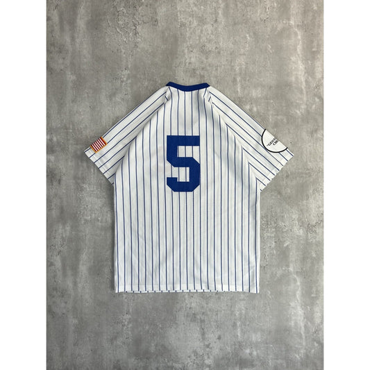 Vintage 90s Chuck Cottier #5 Chicago Cubs MLB Pinstripe Baseball Jersey Sz Large