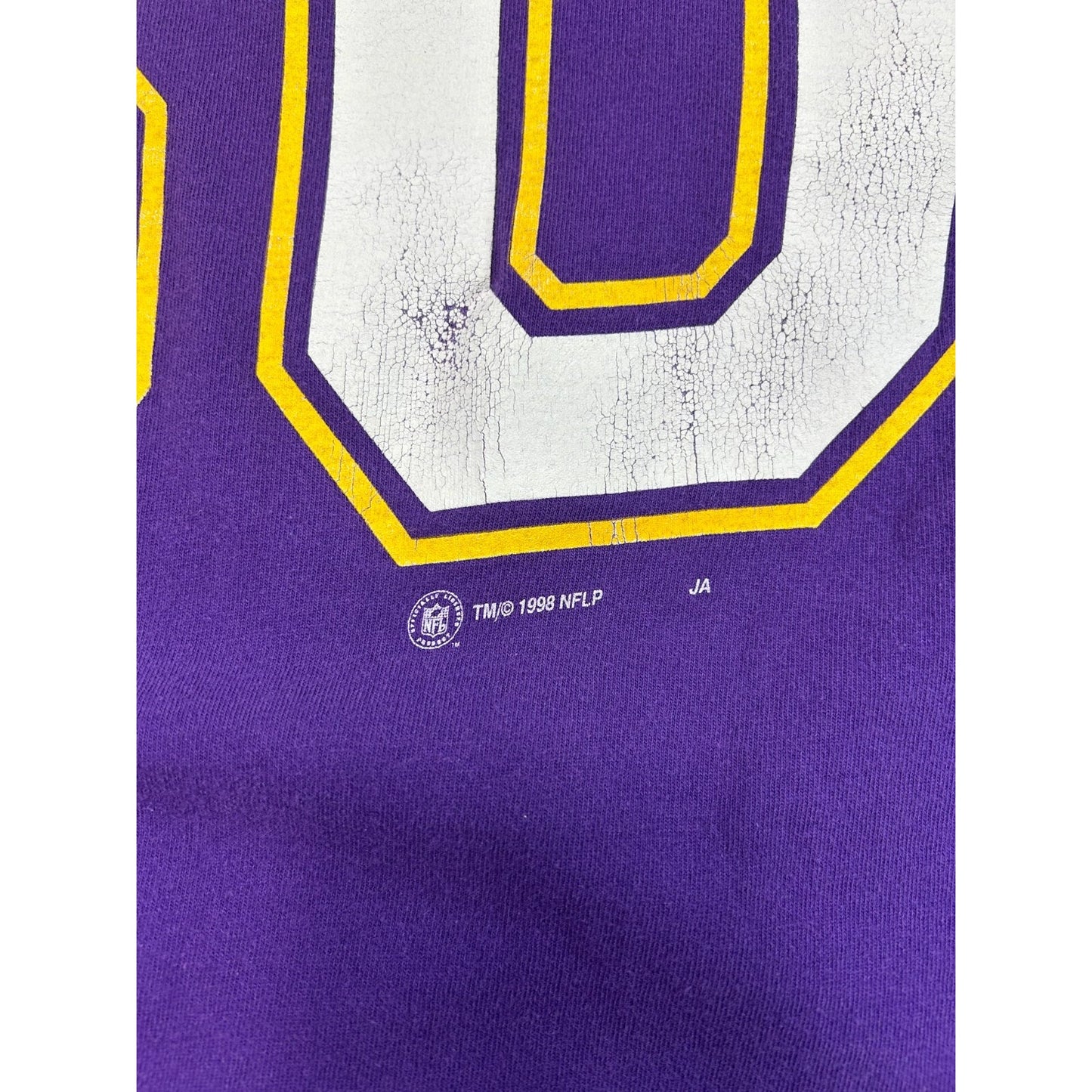 Vintage 90s Cris Carter #80 Minnesota Vikings NFL Sleeveless T-Shirt Size Large