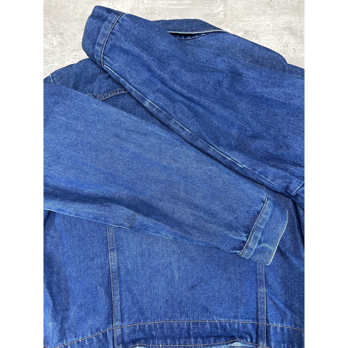 Vintage 80s Saddle King Dark Wash Denim Western Style Trucker Jacket Size XL