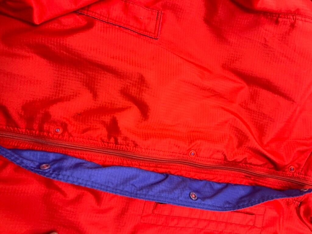 Vintage 80s/90s Patagonia Full Zip Nylon Bomber Jacket Size Medium Red