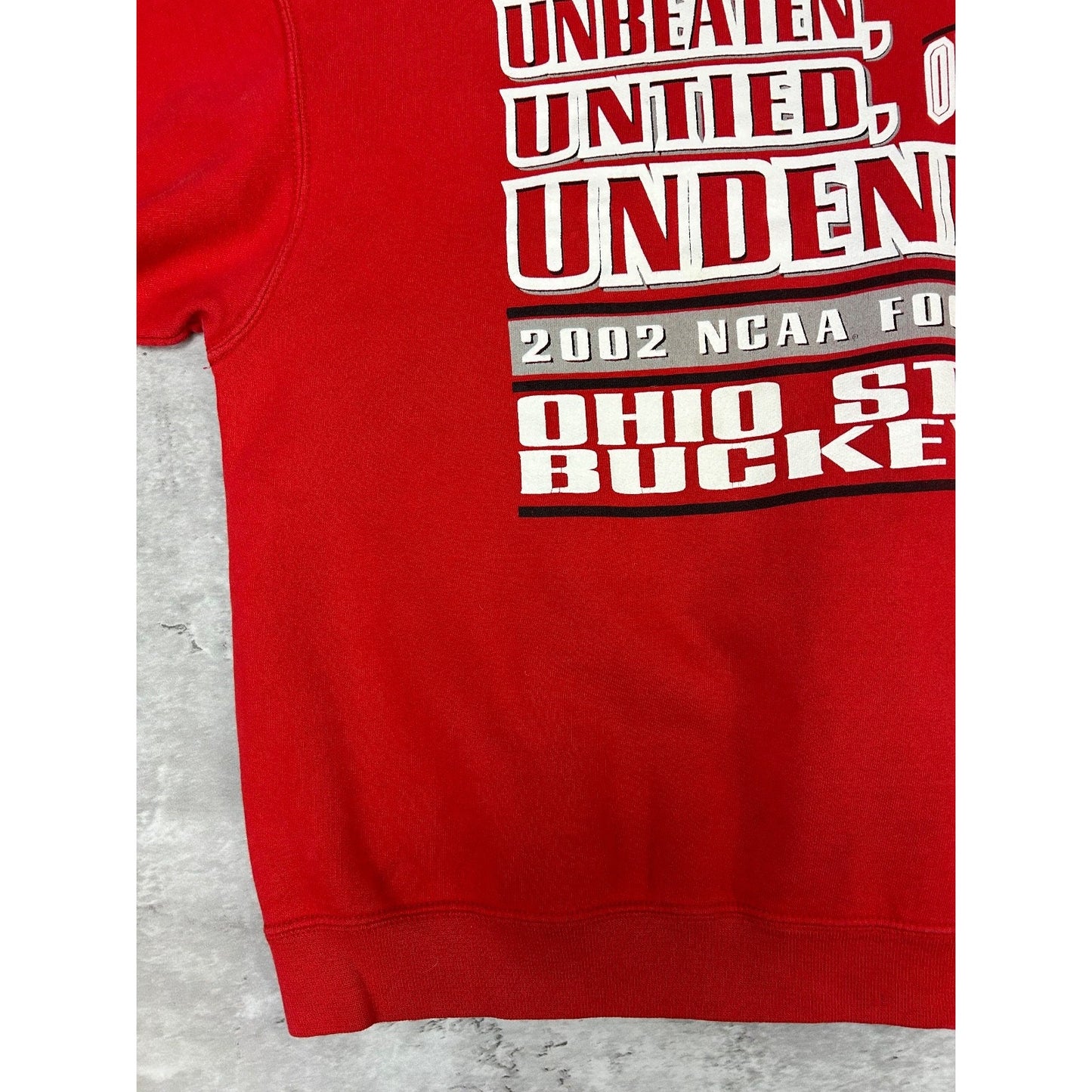 Vintage 2002 Ohio State Buckeyes NCAA Undefeated Football Sweatshirt YOUTH Large