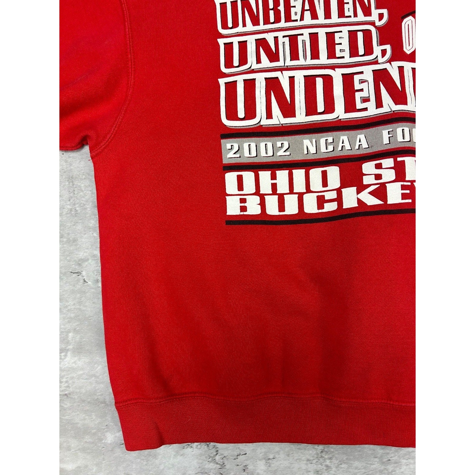 Vintage 2002 Ohio State Buckeyes NCAA Undefeated Football Sweatshirt YOUTH Large