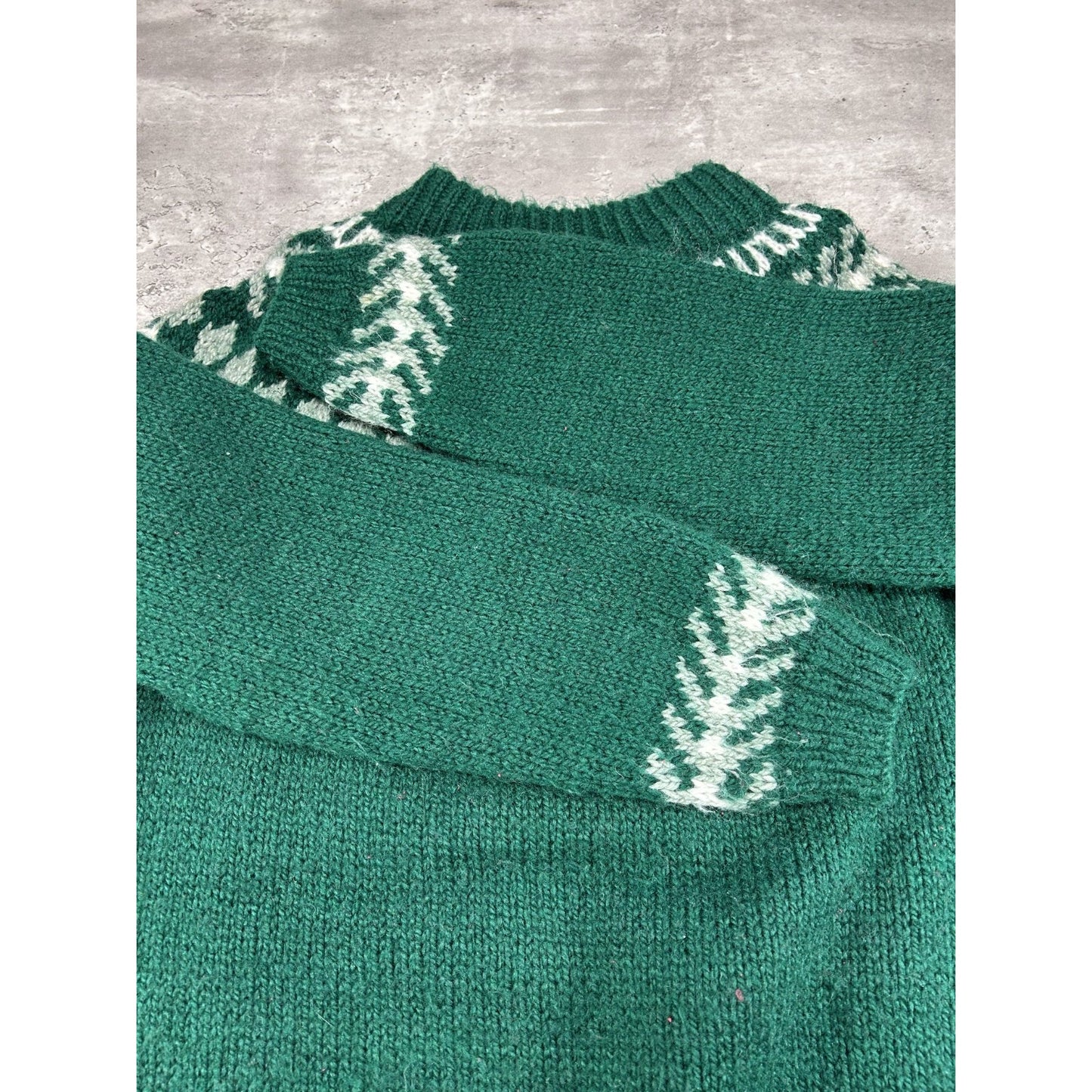 Vintage Heavyweight Geometric Striped Pullover Ribbed Sweater Size XL